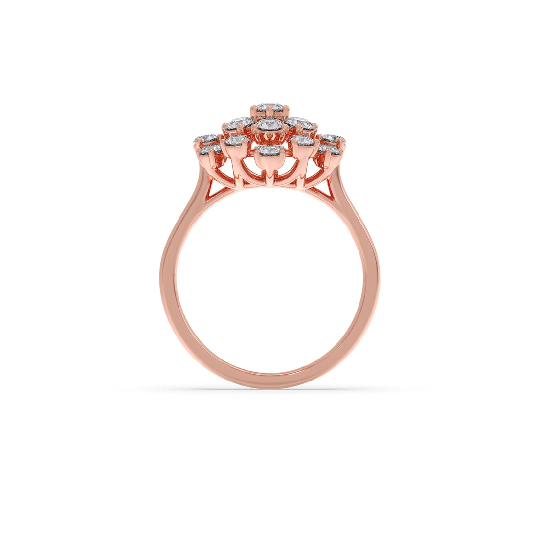 Round Diamond Cluster Ring