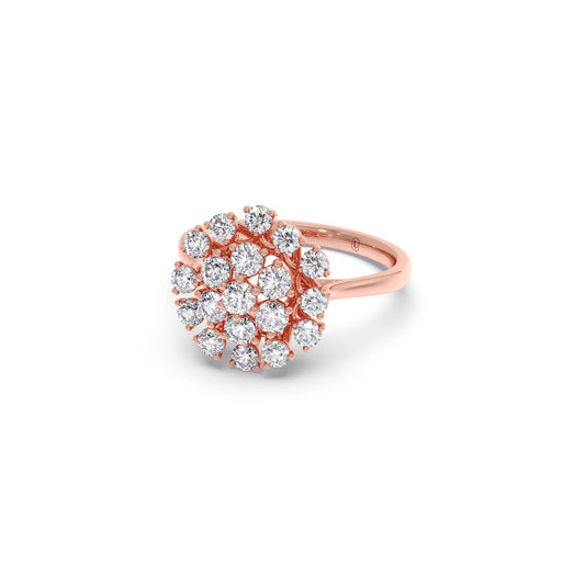 Round Diamond Cluster Ring
