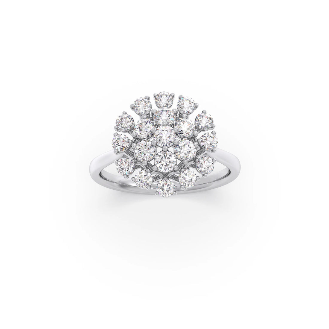Round Diamond Cluster Ring