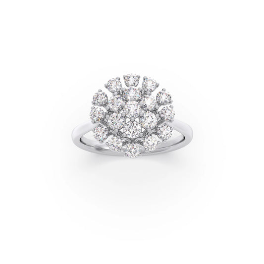 Round Diamond Cluster Ring
