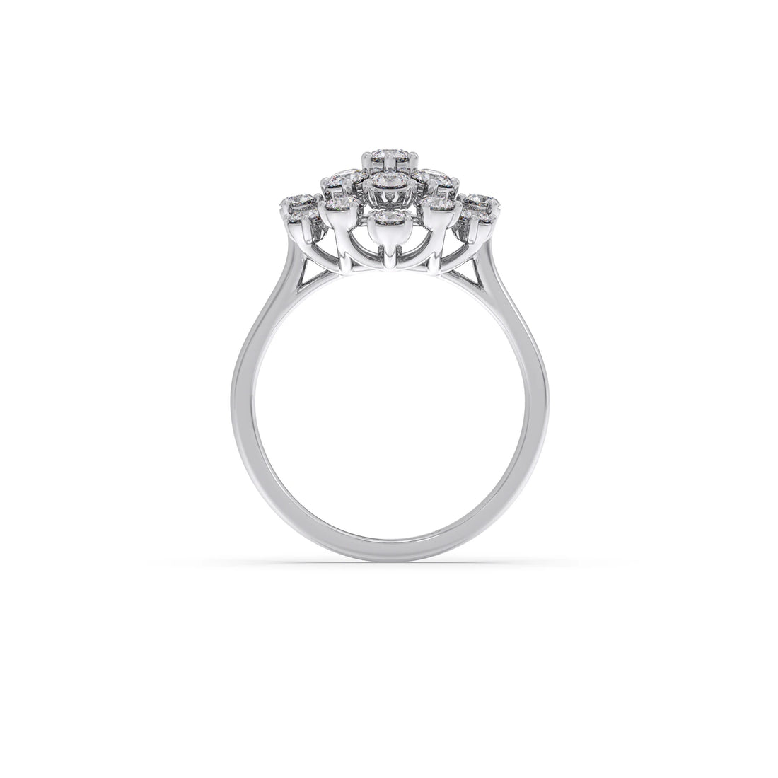 Round Diamond Cluster Ring