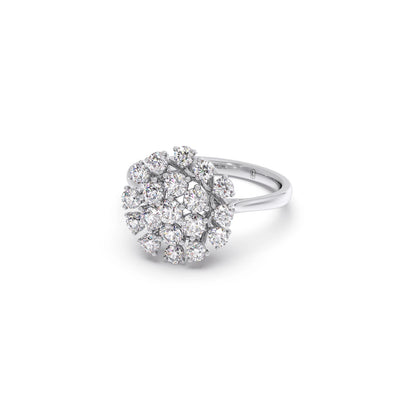 Round Diamond Cluster Ring