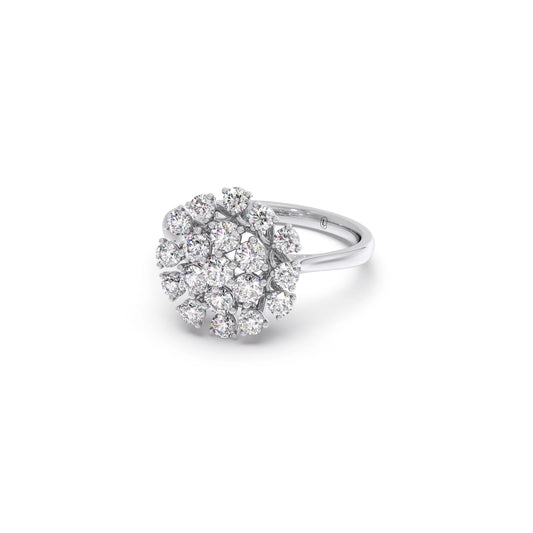 Round Diamond Cluster Ring