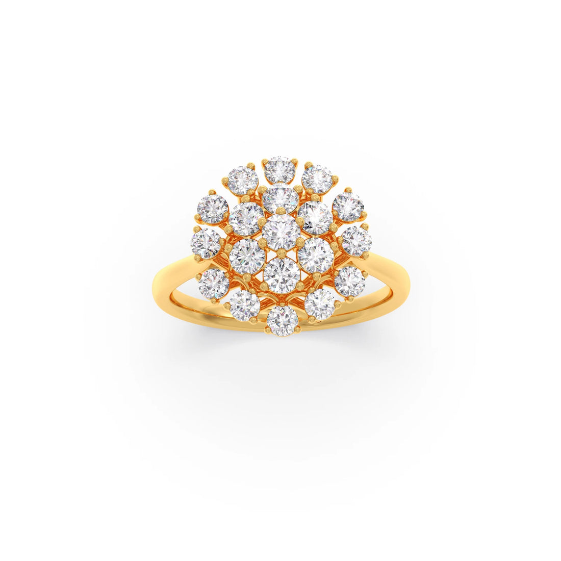Round Diamond Cluster Ring