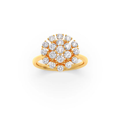 Round Diamond Cluster Ring