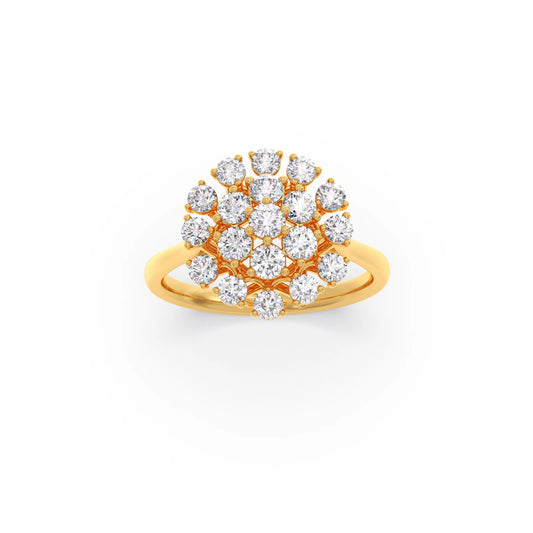 Round Diamond Cluster Ring