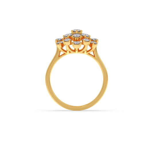 Round Diamond Cluster Ring