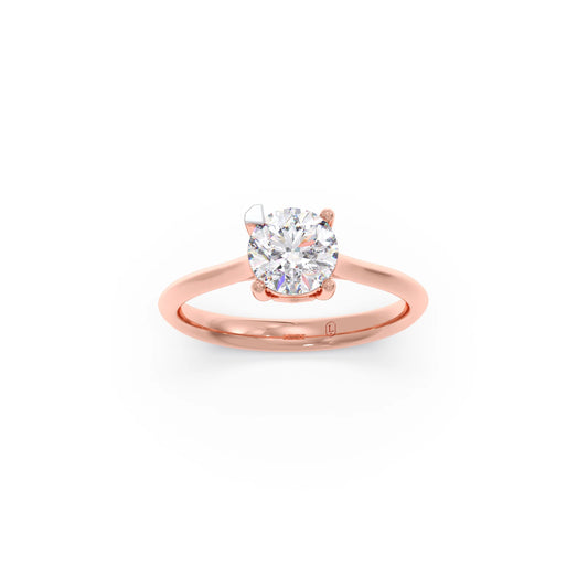 1 Ct Classic Round Shape Solitaire Ring