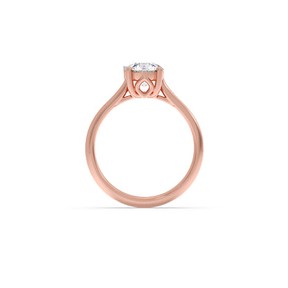 1 Ct Classic Round Shape Solitaire Ring