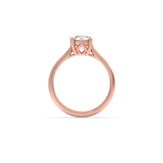 1 Ct Classic Round Shape Solitaire Ring