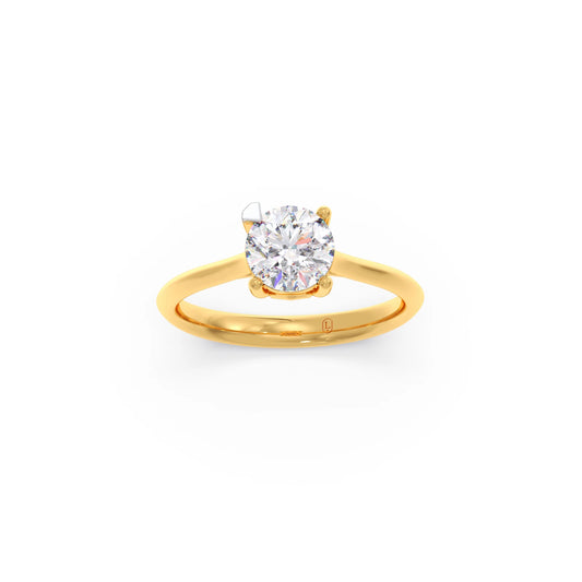 1 Ct Classic Round Shape Solitaire Ring