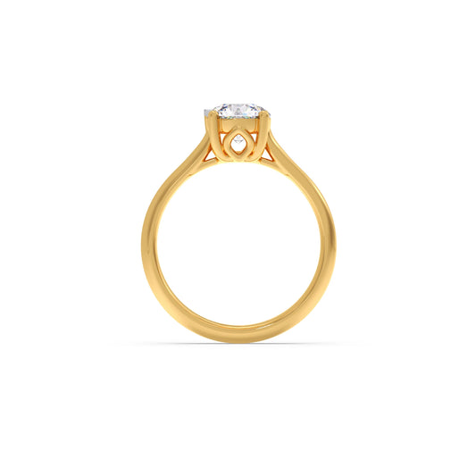 1 Ct Classic Round Shape Solitaire Ring