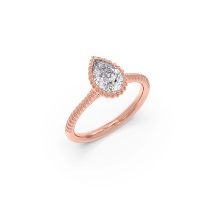 1 Ct Luminous Pear Solitaire Ring