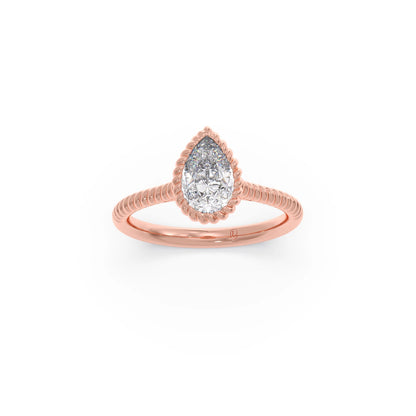 1 Ct Luminous Pear Solitaire Ring