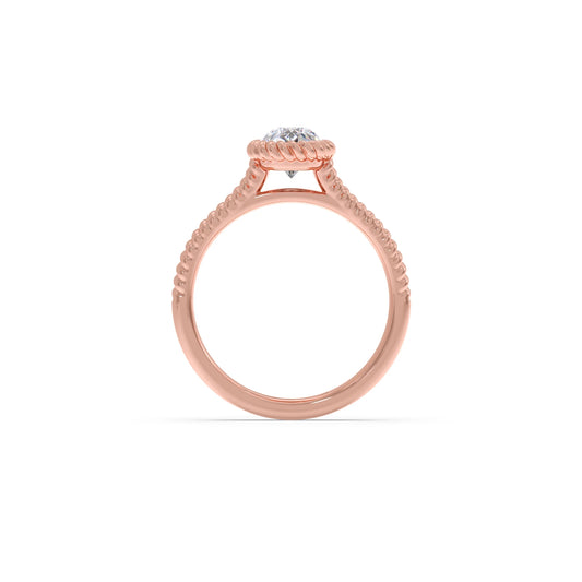 1 Ct Luminous Pear Solitaire Ring