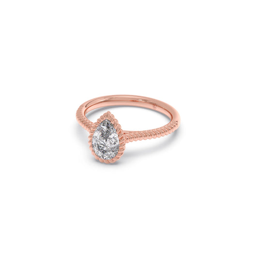 1 Ct Luminous Pear Solitaire Ring