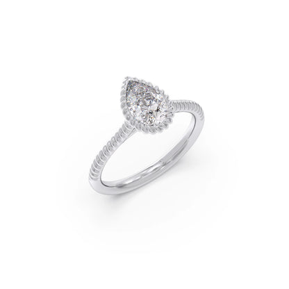 1 Ct Luminous Pear Solitaire Ring
