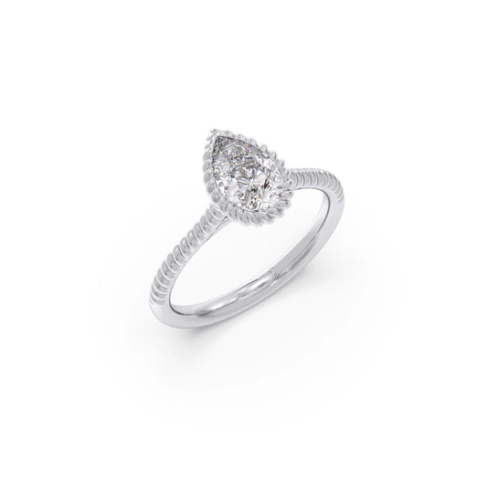 1 Ct Luminous Pear Solitaire Ring