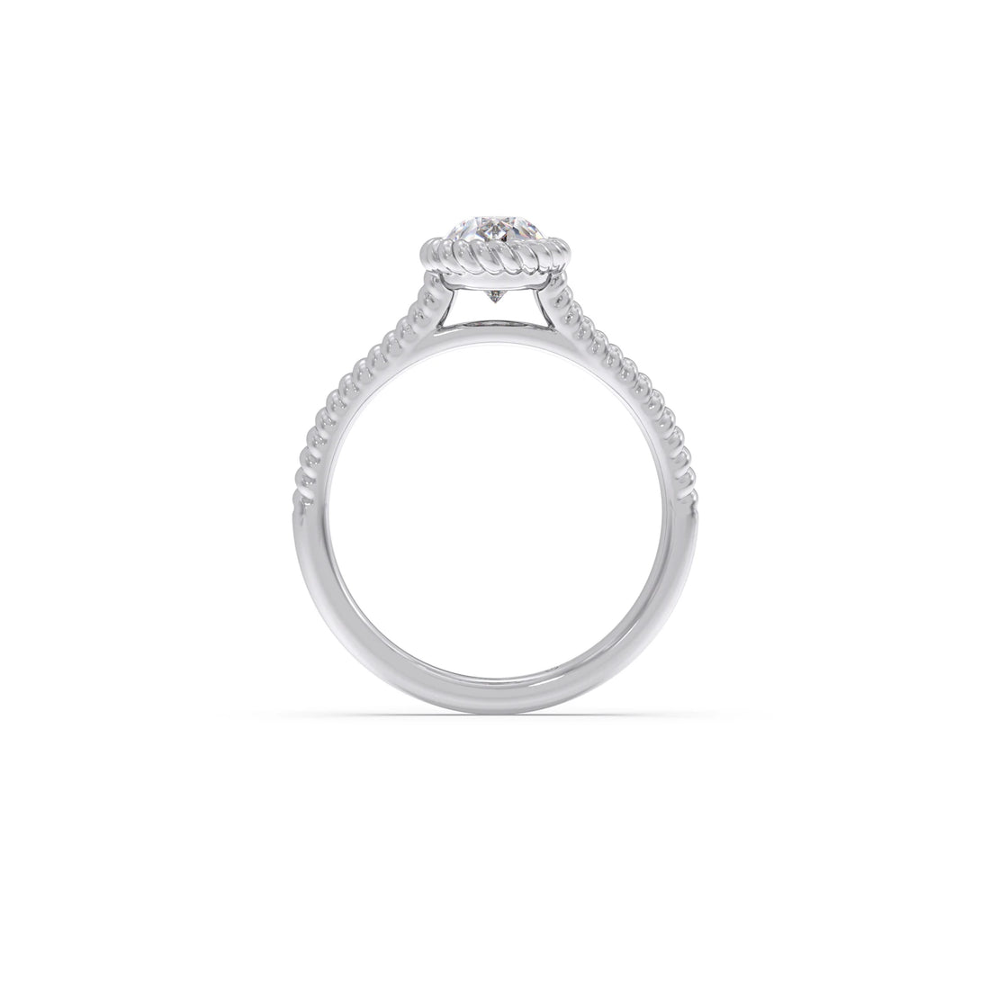1 Ct Luminous Pear Solitaire Ring