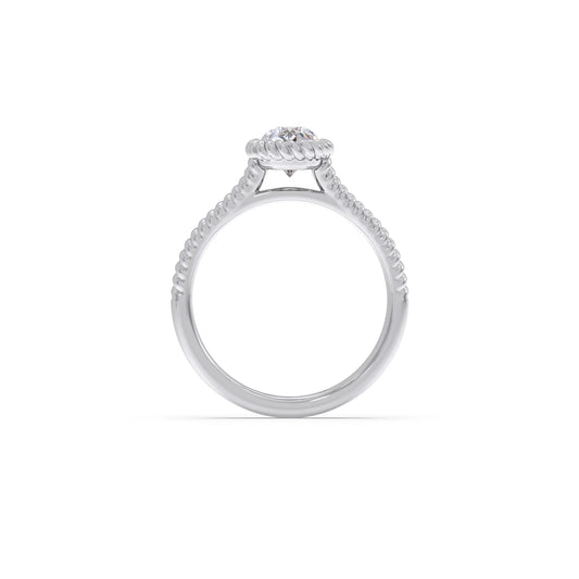 1 Ct Luminous Pear Solitaire Ring