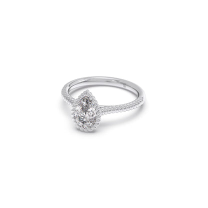 1 Ct Luminous Pear Solitaire Ring