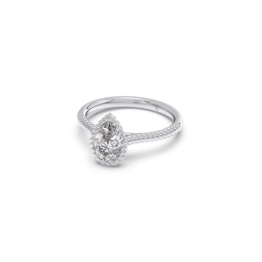 1 Ct Luminous Pear Solitaire Ring