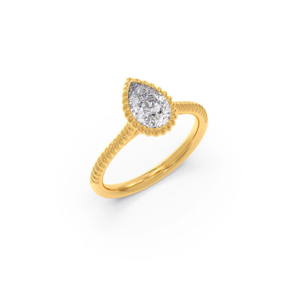1 Ct Luminous Pear Solitaire Ring