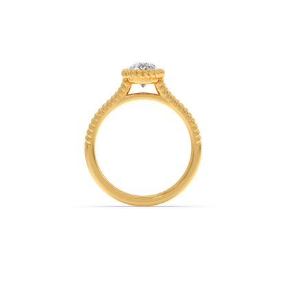 1 Ct Luminous Pear Solitaire Ring