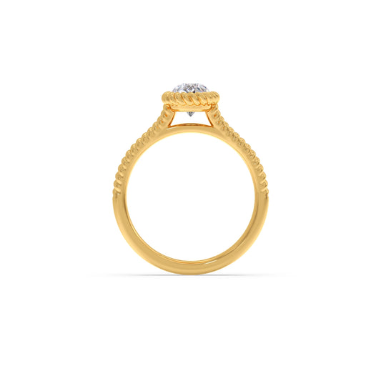 1 Ct Luminous Pear Solitaire Ring