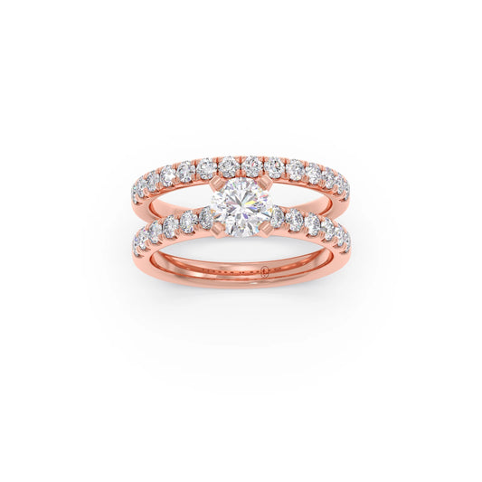 Round Cut Stackable Diamond Engagement Ring