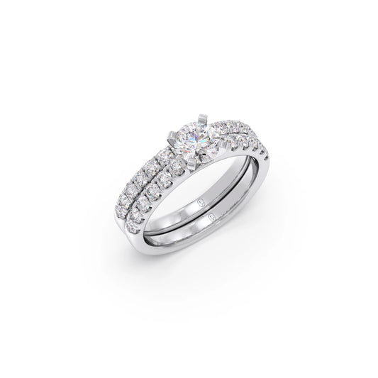 Round Cut Stackable Diamond Engagement Ring