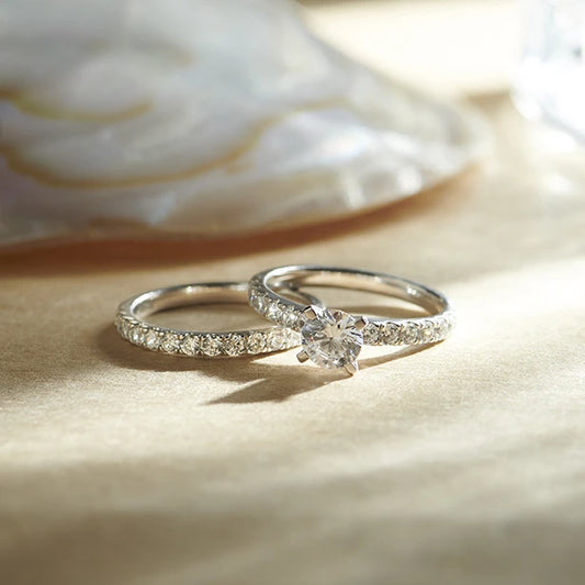 Round Cut Stackable Diamond Engagement Ring