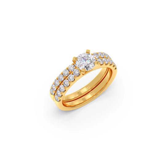 Round Cut Stackable Diamond Engagement Ring