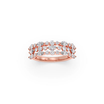 Marquise & Round Diamond Cluster Ring