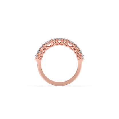 Marquise & Round Diamond Cluster Ring