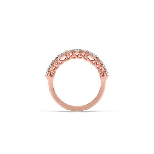 Marquise & Round Diamond Cluster Ring