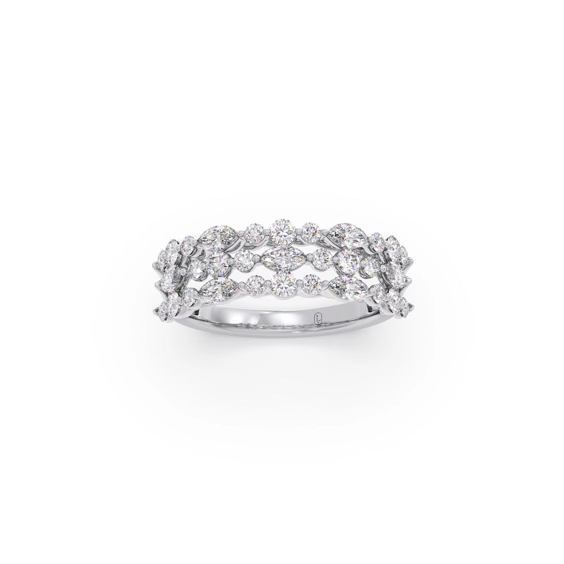 Marquise & Round Diamond Cluster Ring