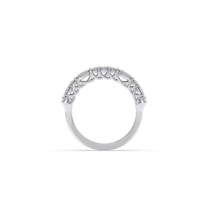 Marquise & Round Diamond Cluster Ring
