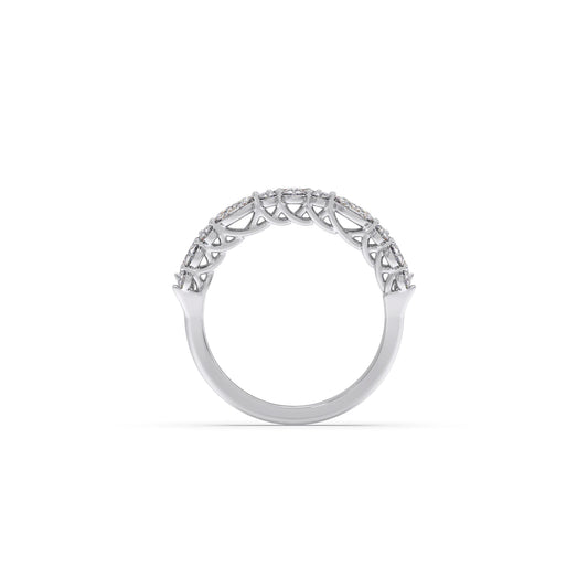 Marquise & Round Diamond Cluster Ring