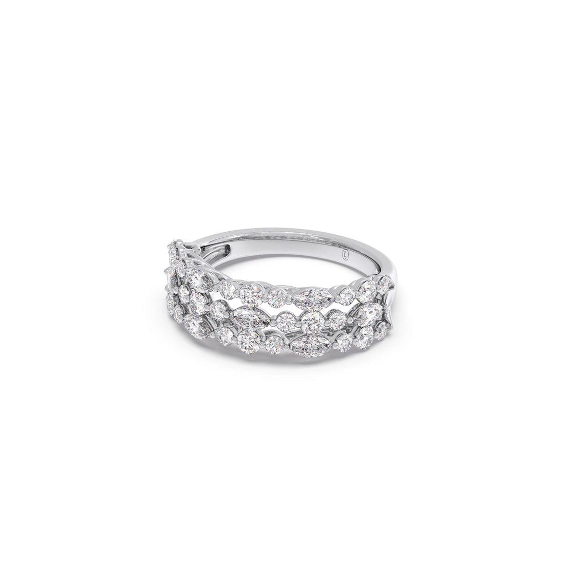 Marquise & Round Diamond Cluster Ring