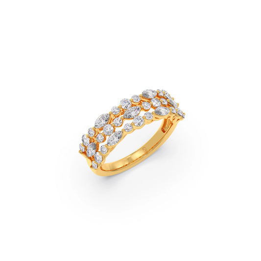 Marquise & Round Diamond Cluster Ring