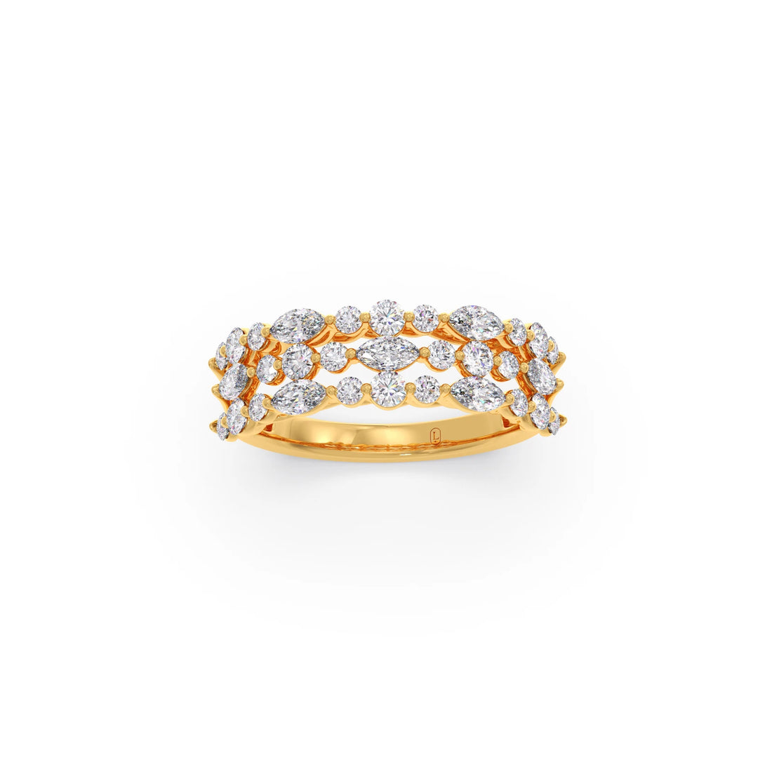 Marquise & Round Diamond Cluster Ring