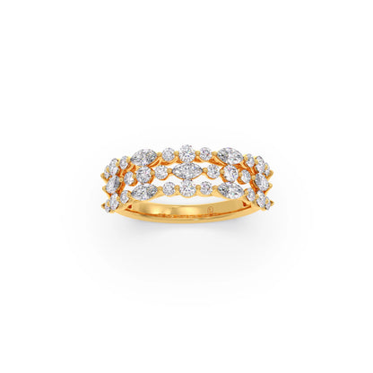 Marquise & Round Diamond Cluster Ring