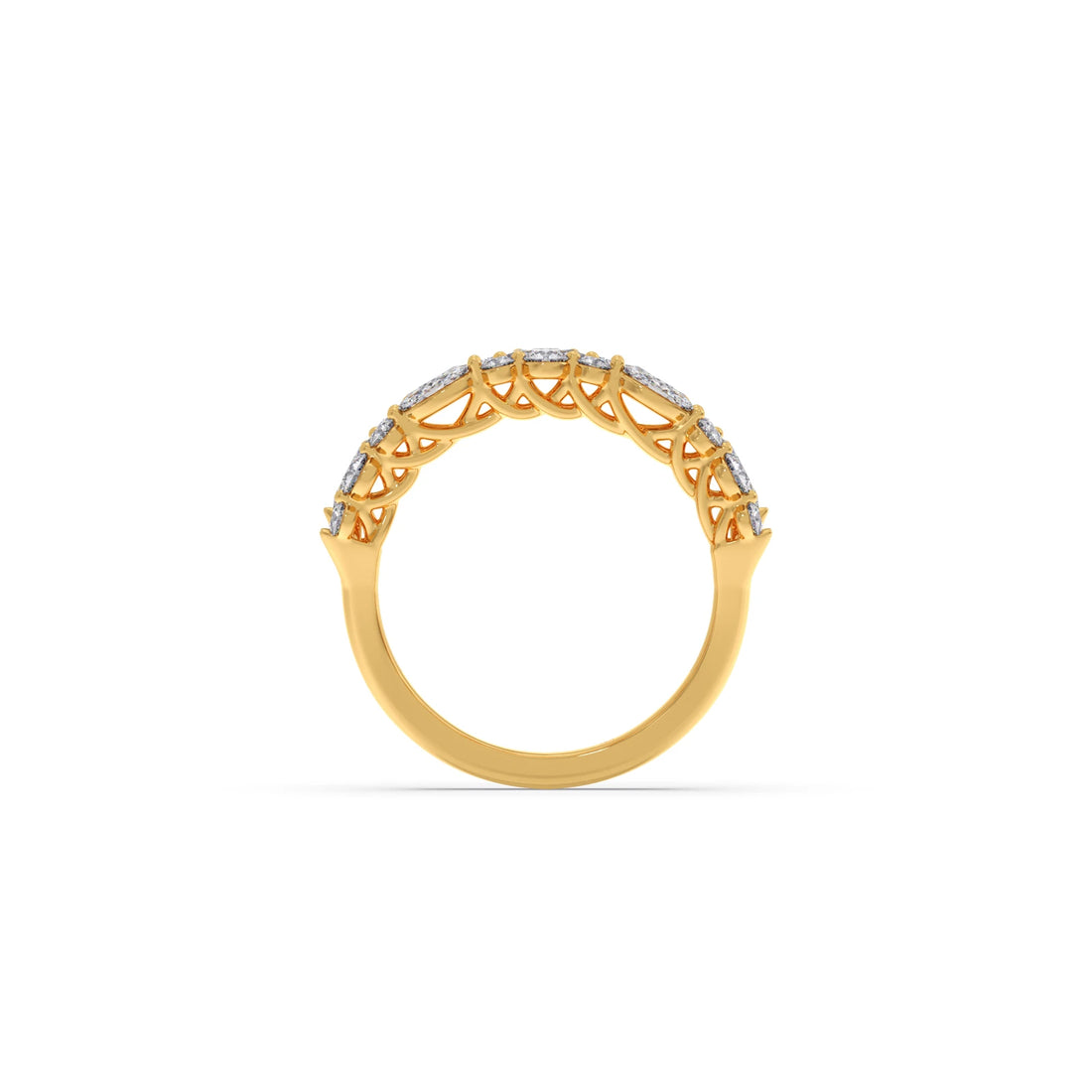 Marquise & Round Diamond Cluster Ring