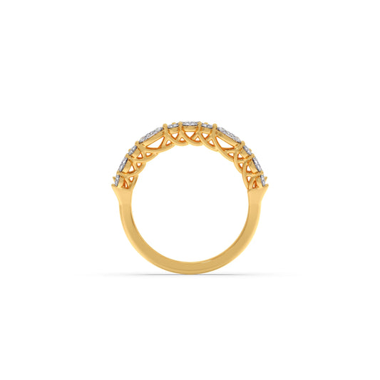 Marquise & Round Diamond Cluster Ring