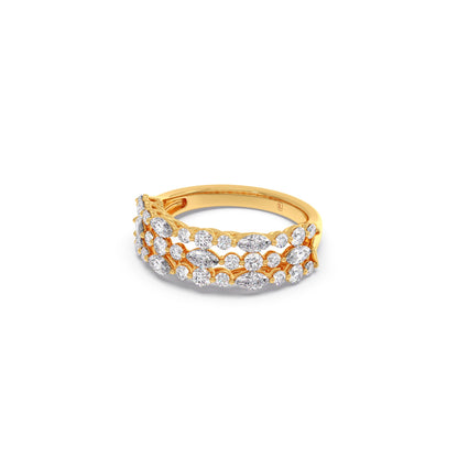 Marquise & Round Diamond Cluster Ring