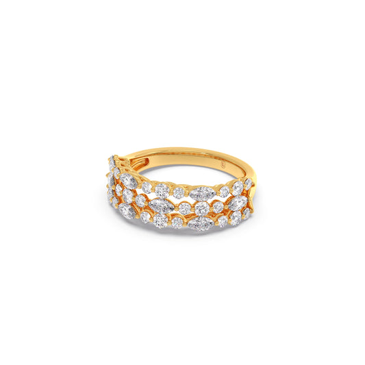 Marquise & Round Diamond Cluster Ring