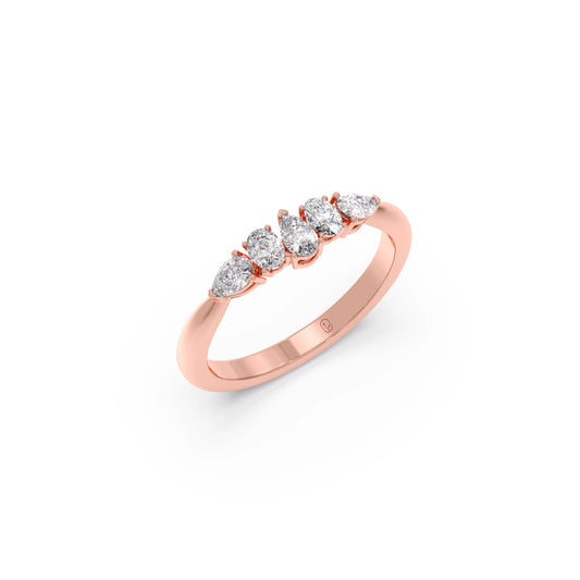 Dewdrop Band Diamond Ring