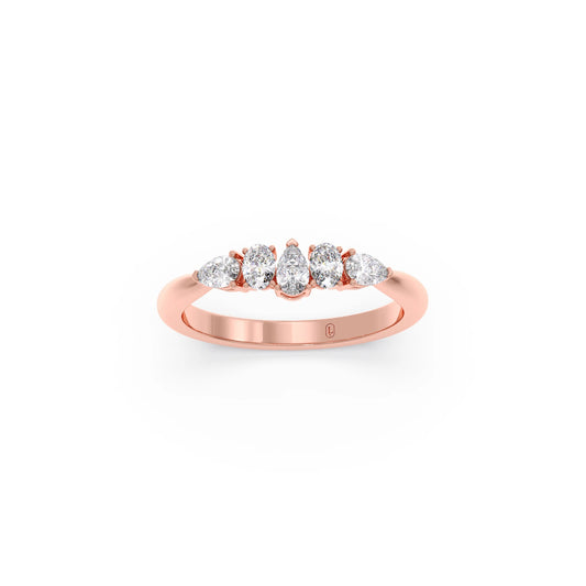 Dewdrop Band Diamond Ring