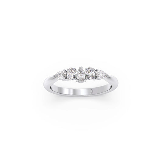 Dewdrop Band Diamond Ring